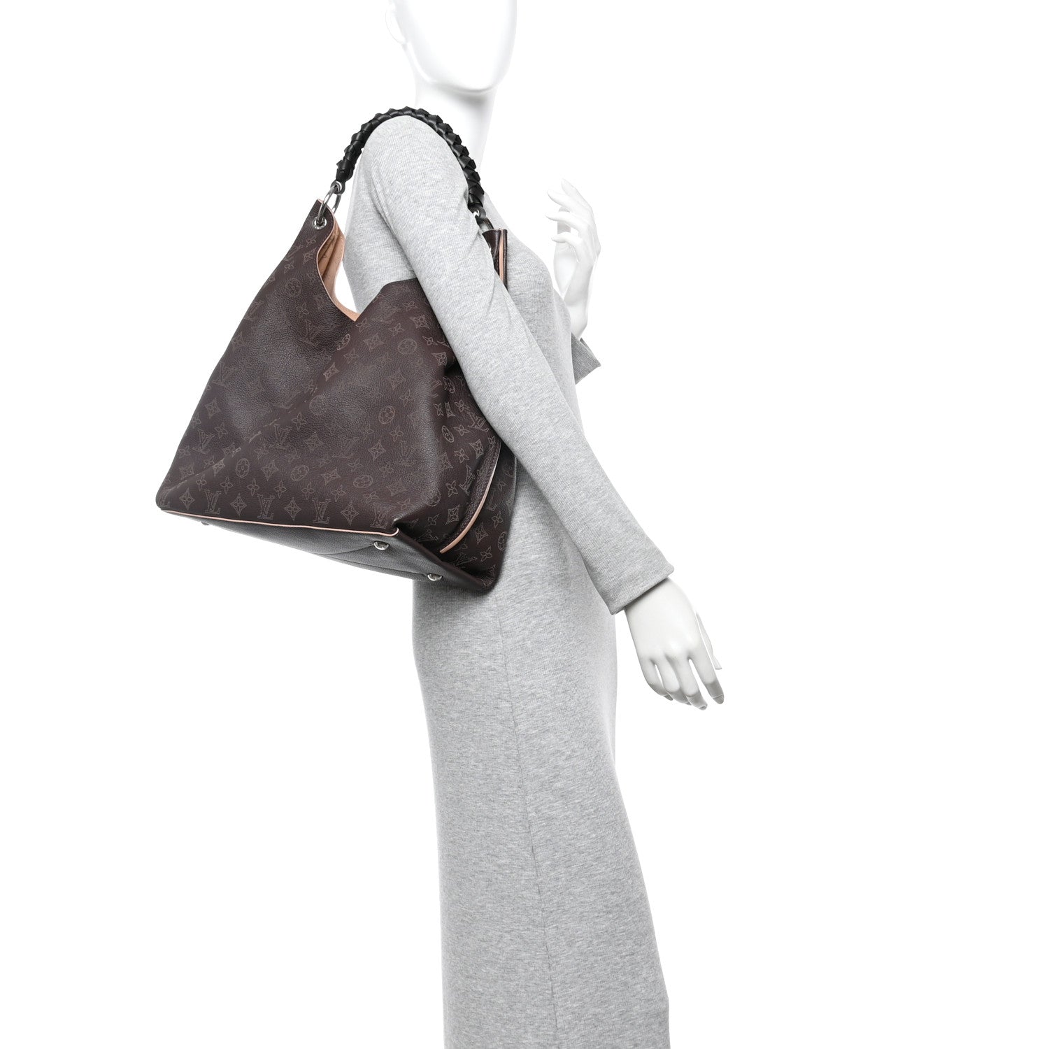 Louis Vuitton Mahina Carmel Hobo Chocolate 2 of 10