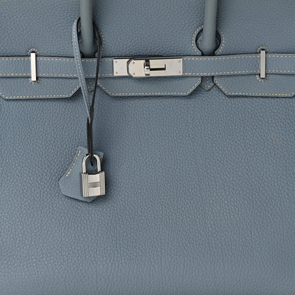 Hermes Togo BIRKIN 35 Bleu Lin 8 of 14