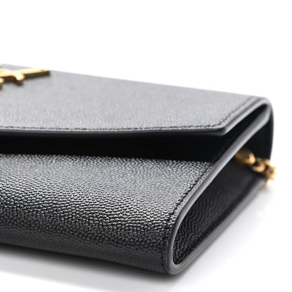Saint Laurent Grain De Poudre Uptown Chain Wallet Black 10 of 10