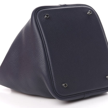 Hermes Taurillon Clemence Picotin Lock 22 MM Bleu Nuit 9 of 11