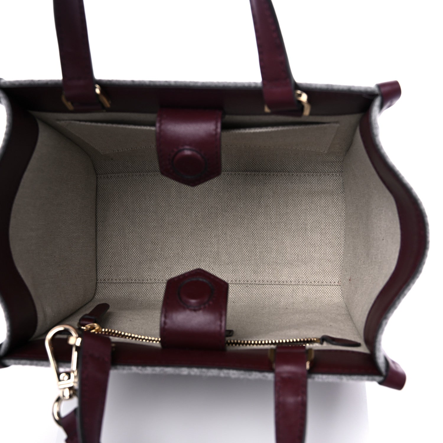 Jimmy Choo Felt Varenne Tote Marl Grey Burgundy 4 of 9