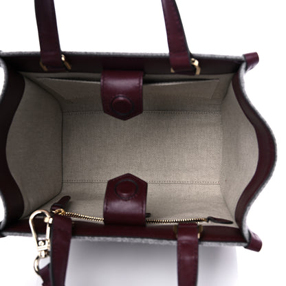 Jimmy Choo Felt Varenne Tote Marl Grey Burgundy 4 of 9