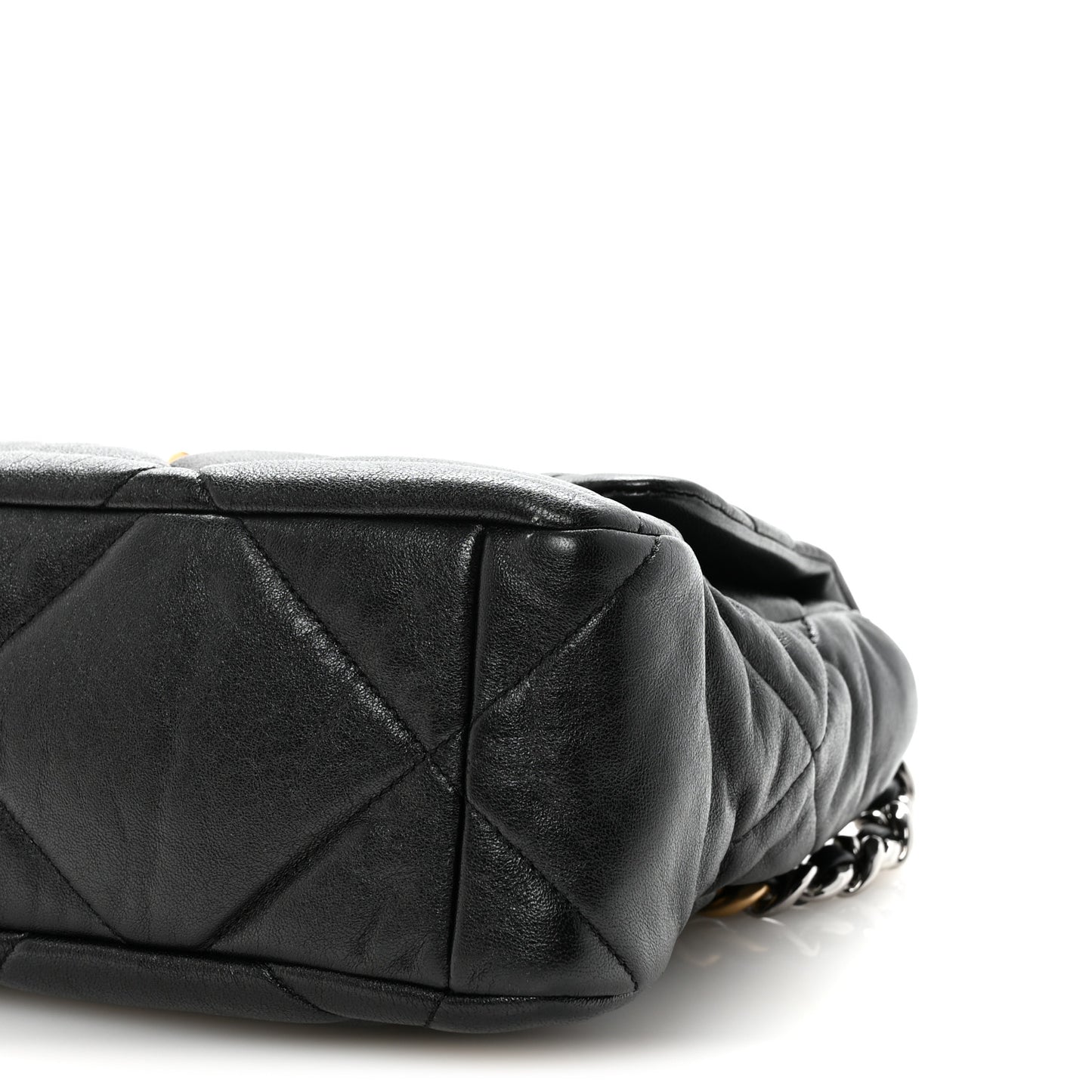 Goatskin Quilted Large Chanel 19 Flap Black