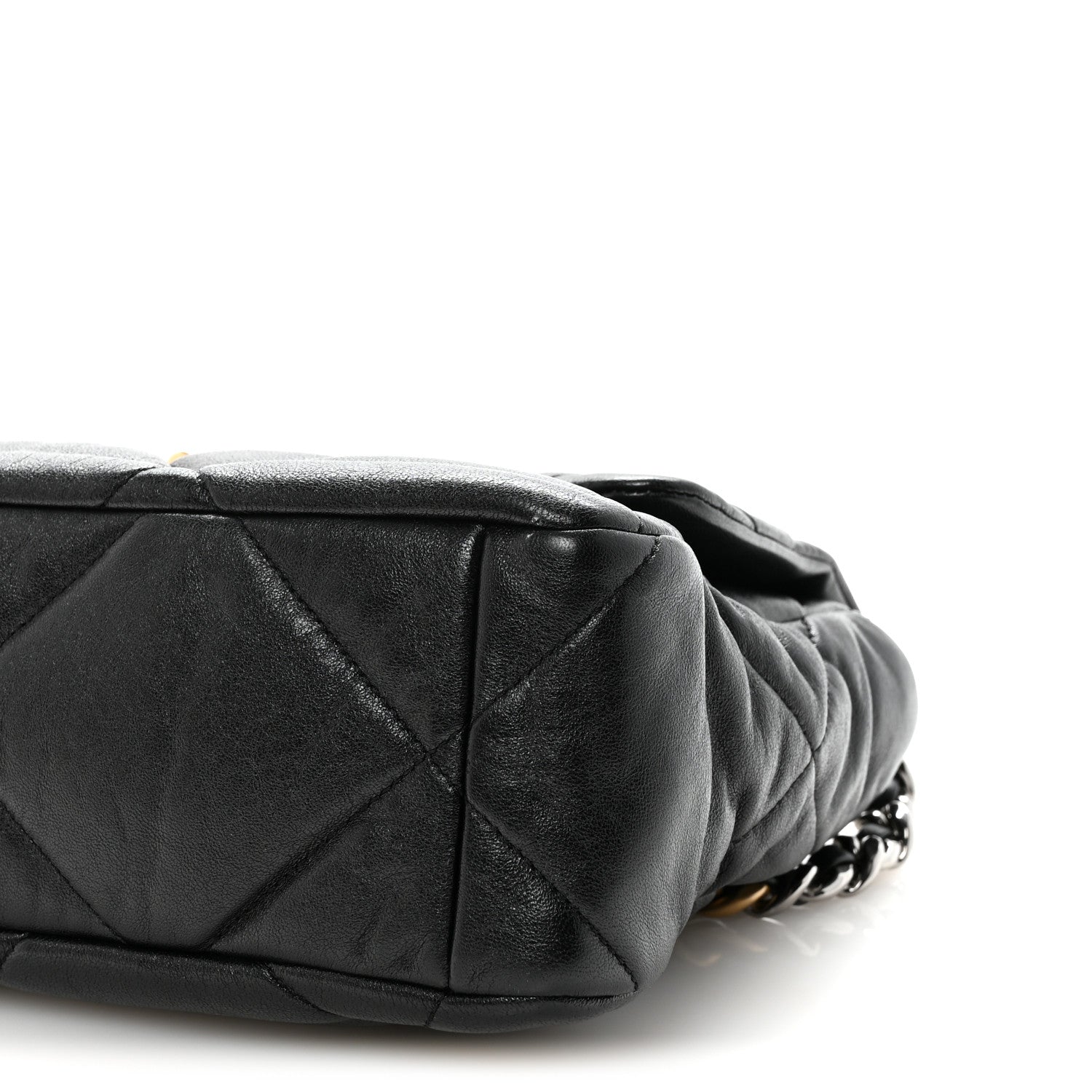 Chanel Goatskin Quilted Large Chanel 19 Flap Black 10 of 11