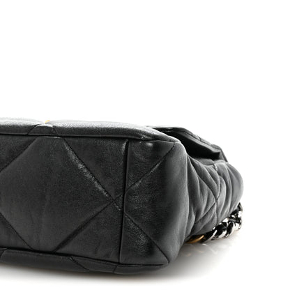 Chanel Goatskin Quilted Large Chanel 19 Flap Black 10 of 11