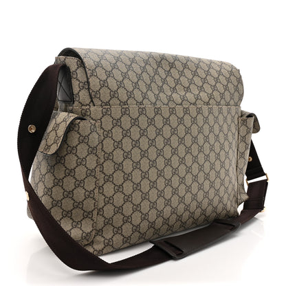 Gucci GG Plus Monogram Messenger Diaper Bag Dark Brown 4 of 20