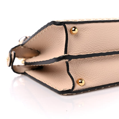 Fendi Vitello Granato Camoscio Selleria Macro Stitchings Small Peekaboo I SEE U Satchel Rosa Plaster 6 of 7