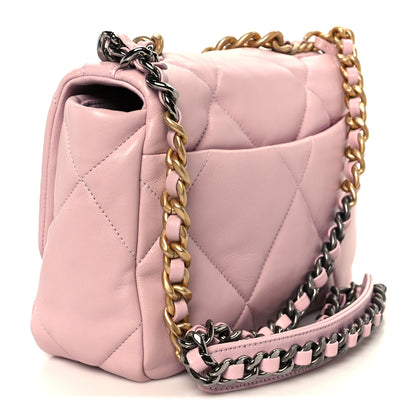 Chanel Lambskin Quilted Medium Chanel 19 Flap Light Pink 3 of 10