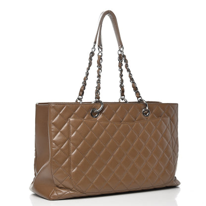 Chanel Caviar Quilted XL Grand Shopping Tote GST Dark Beige 3 of 19