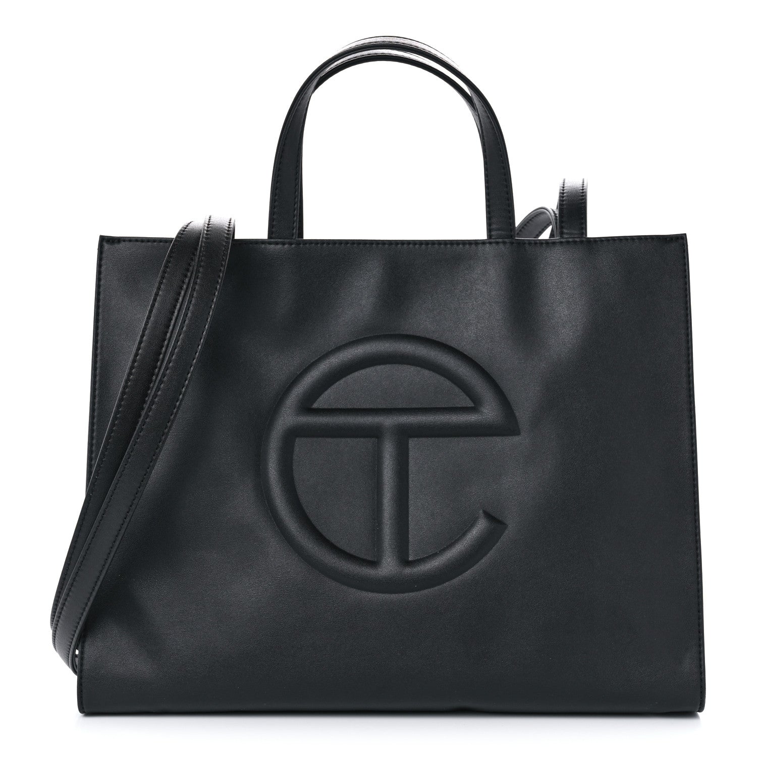 Telfar Vegan Leather Medium Shopping Bag Black 1 of 11