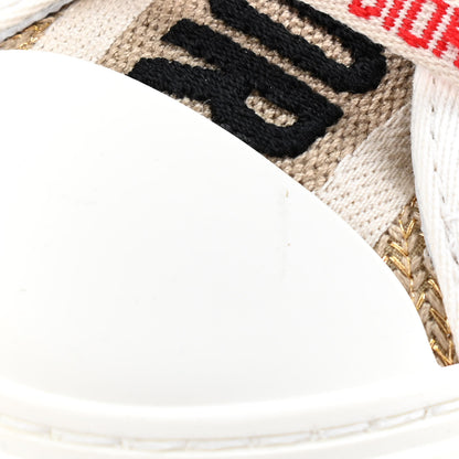 Christian Dior Canvas Floral Embroidered Womens Walk'N'Dior Low Top Sneakers 37.5 Multicolor 5 of 5