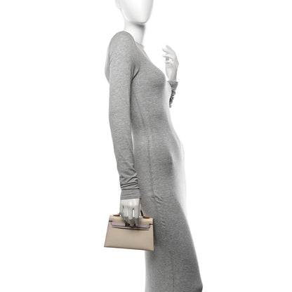 Hermes Epsom Mini Kelly Sellier 20 Craie Mauve Pale Gold 2 of 12
