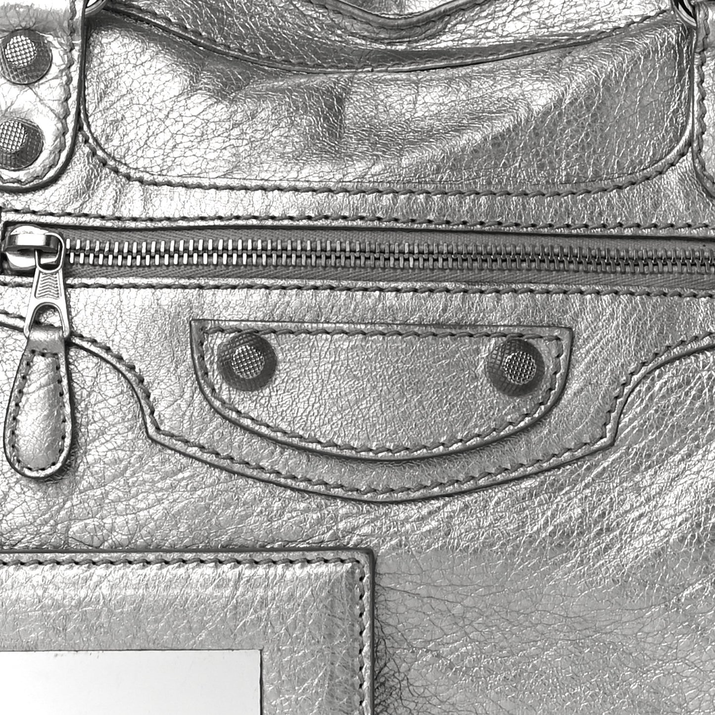 Metallic Agneau Giant 12 Silver Hardware City Gris Aluminum