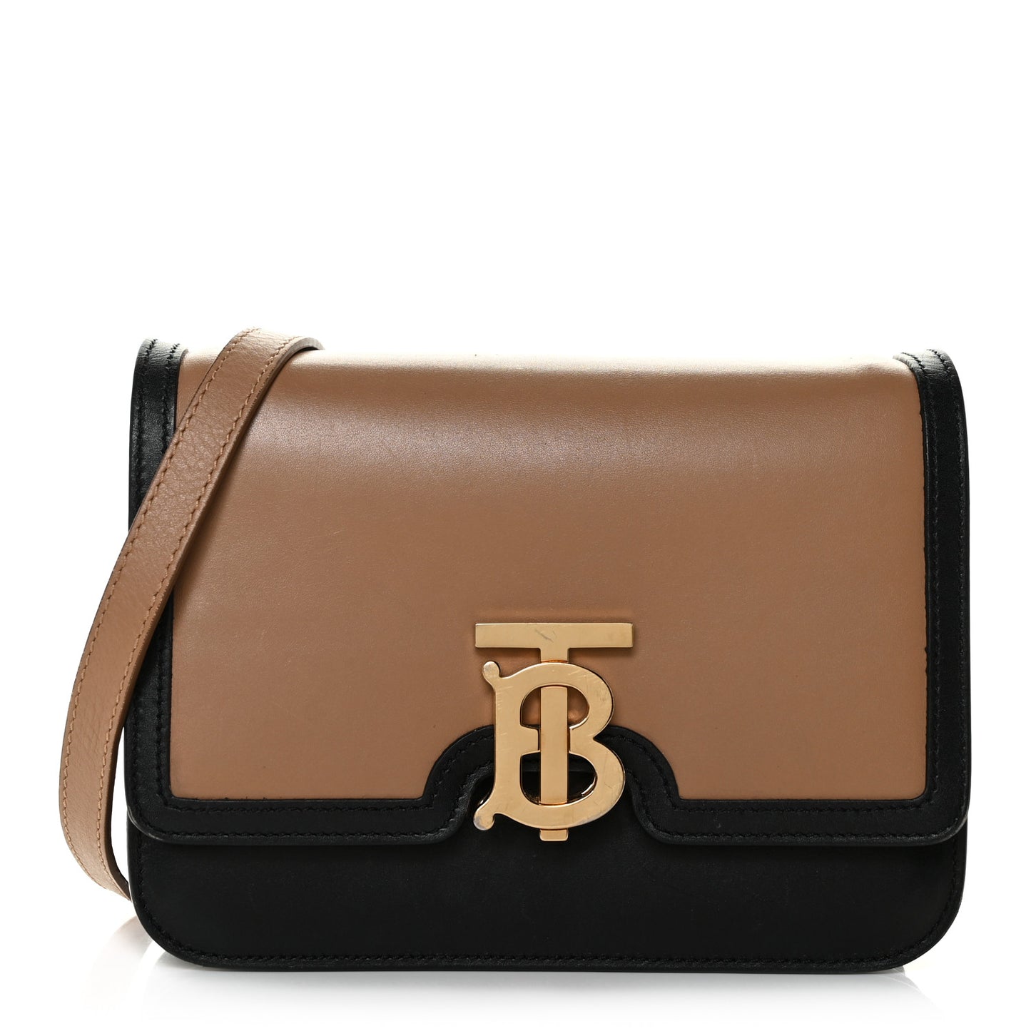 Calfskin Small TB Envelope Clutch Bag Malt Brown