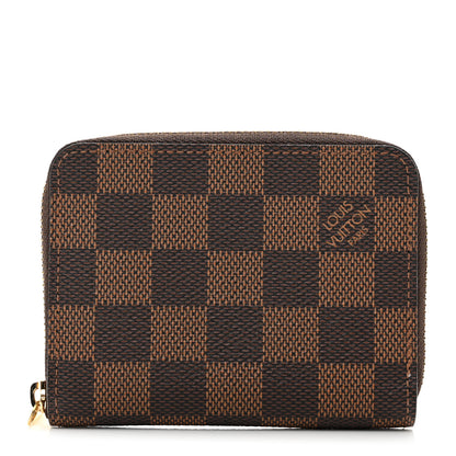 Louis Vuitton Damier Ebene Zippy Coin Purse Rose Ballerine 1 of 7