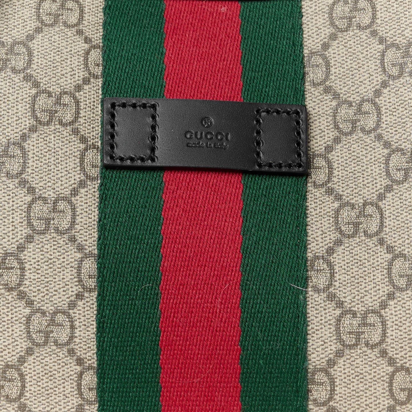 GG Supreme Monogram Web Messenger Bag Black