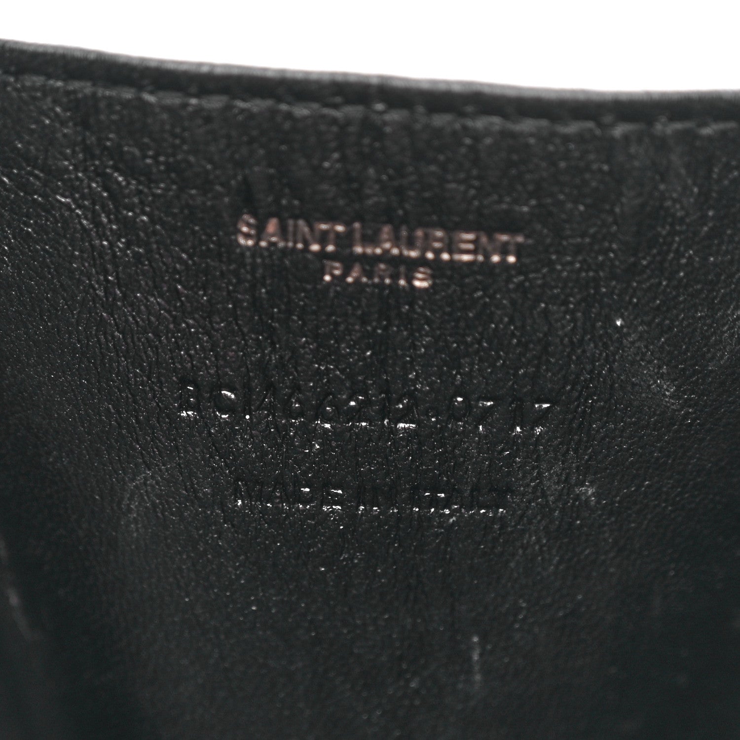 Saint Laurent Calfskin Crocodile Embossed Monogram Love Box Bag Black 6 of 9