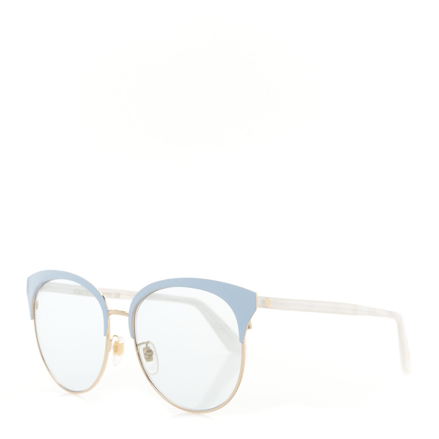 Round Metal GGG0246 Sunglasses Light Blue