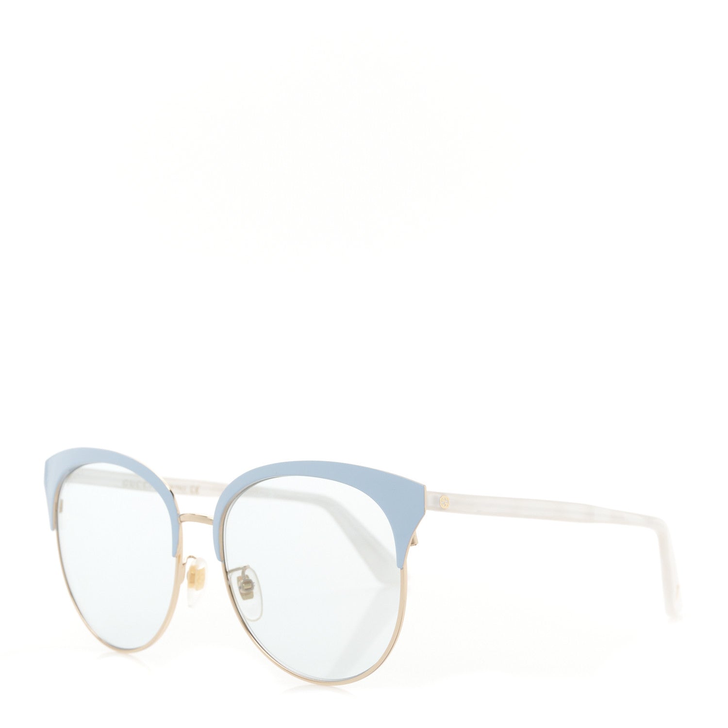 Gucci Round Metal GGG0246 Sunglasses Light Blue 1 of 8