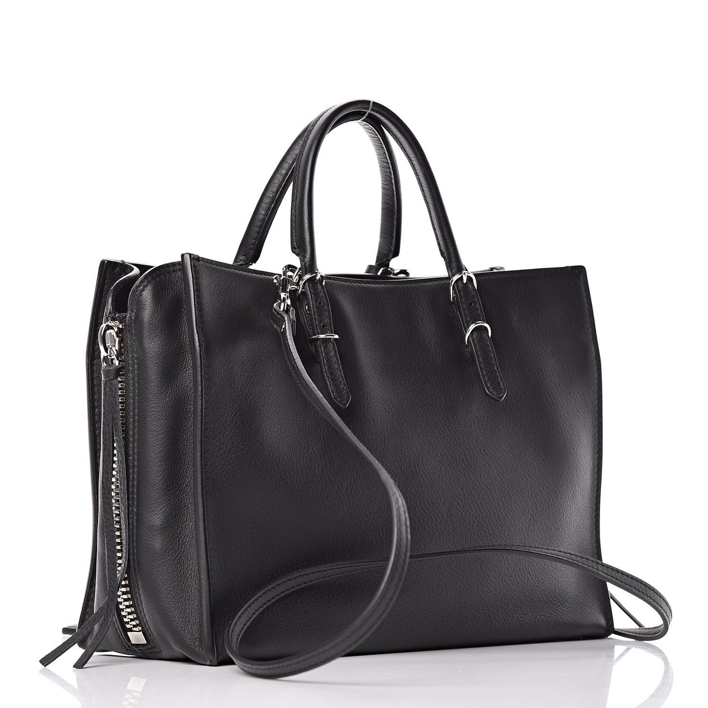 Veau Papier A6 Zip Around Tote Black