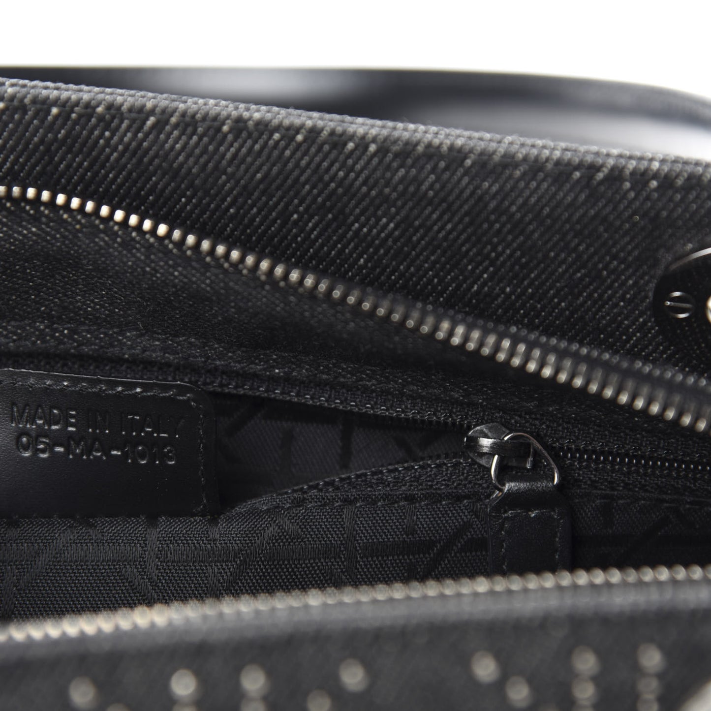 Denim Cannage Studded East West Lady Dior Black