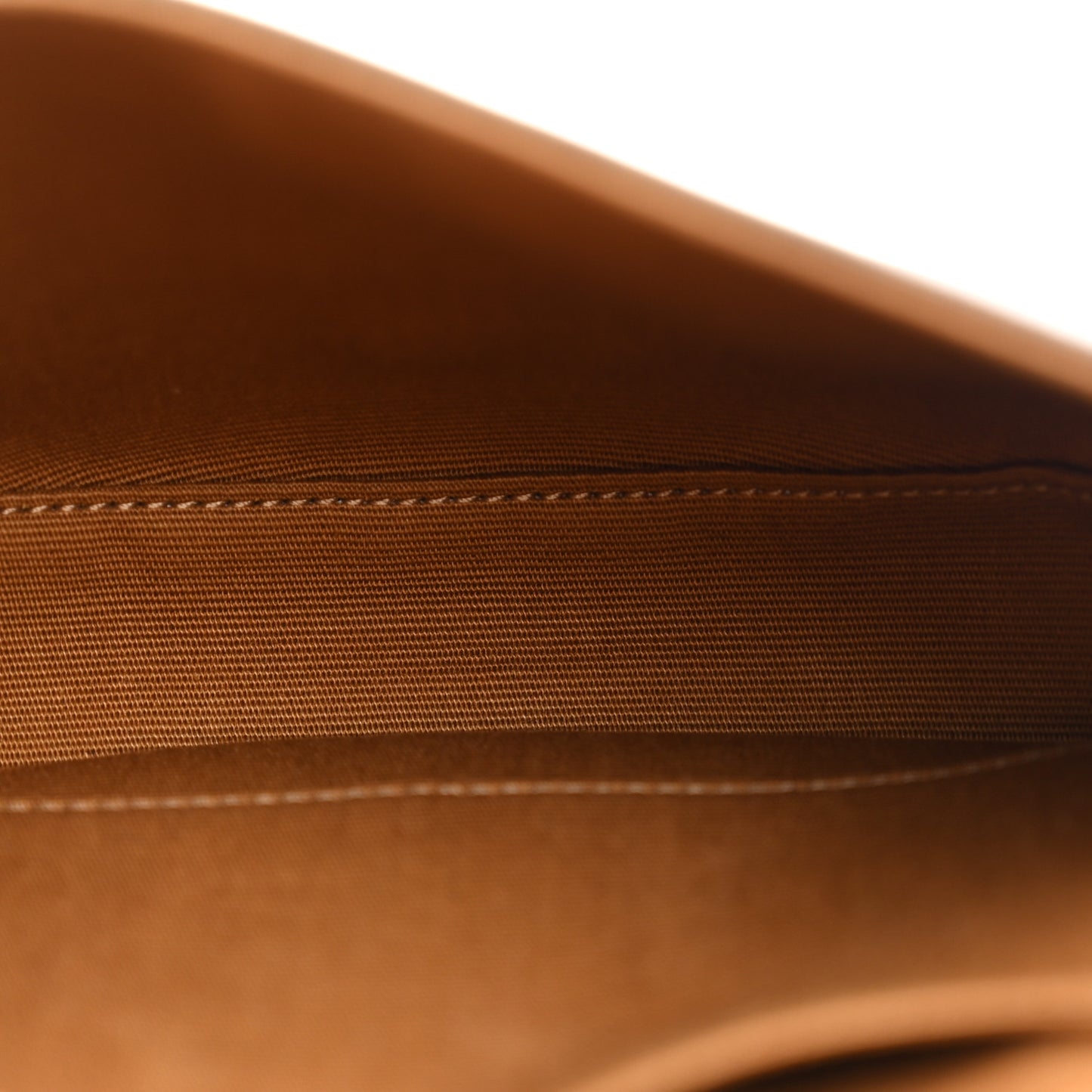 Canvas Calfskin Triomphe Mini Besace Tan