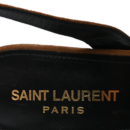 Saint Laurent Cachemire Jodie 95 Tanouk Platform Sandals 38 Land 8 of 9