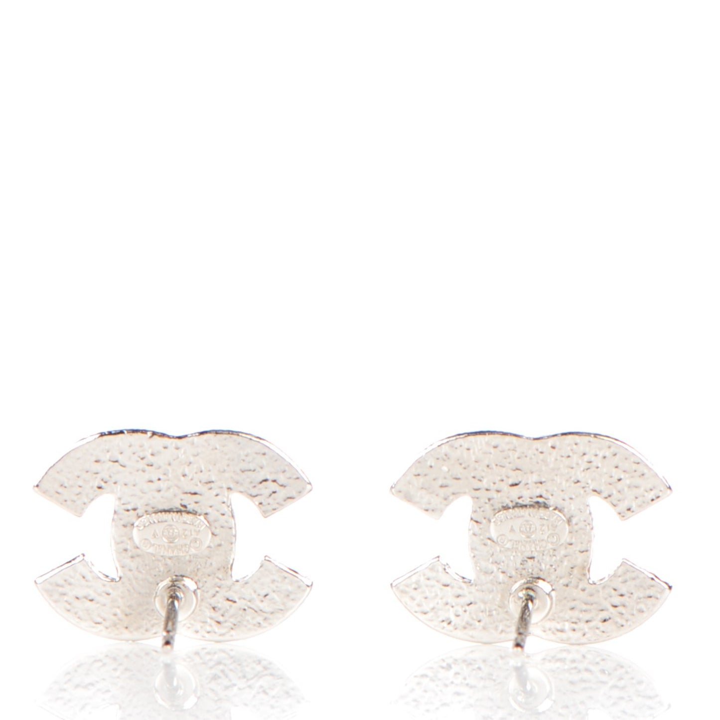 Crystal CC Earrings Silver