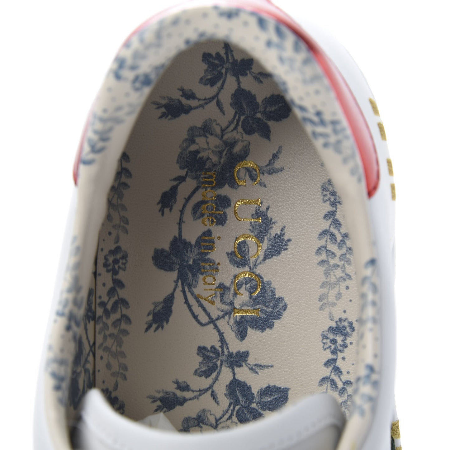 X SEGA Calfskin Web Guccy Mens Ace Sneakers 8 White
