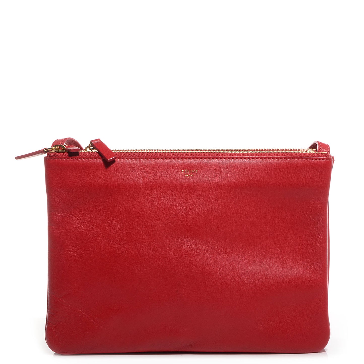 Lambskin Large Trio Crossbody Bag Vermillion