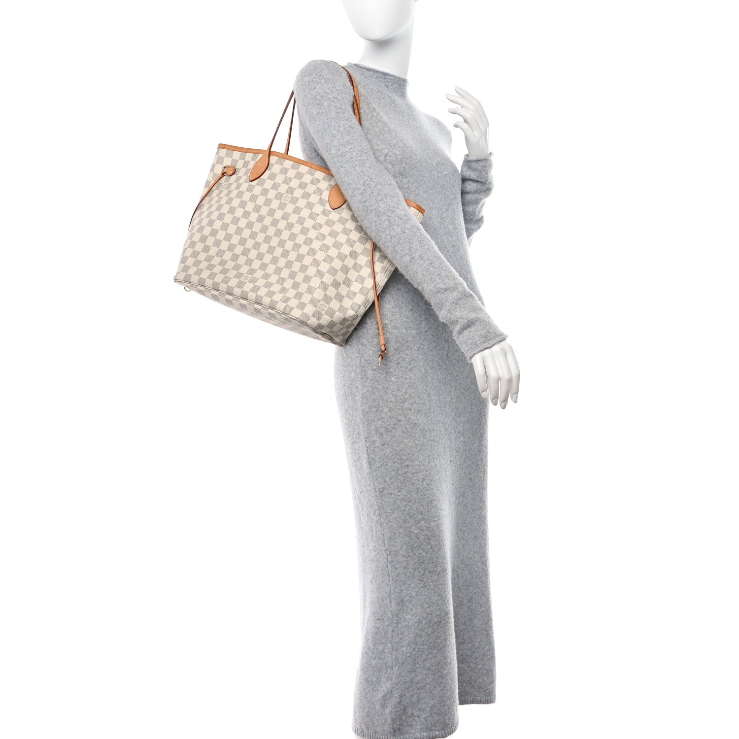 Louis Vuitton Damier Azur Neo Neverfull MM Rose Ballerine 2 of 12