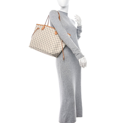 Louis Vuitton Damier Azur Neo Neverfull MM Rose Ballerine 2 of 12