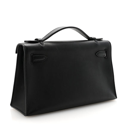 Hermes Swift Kelly Pochette Clutch Black 3 of 7