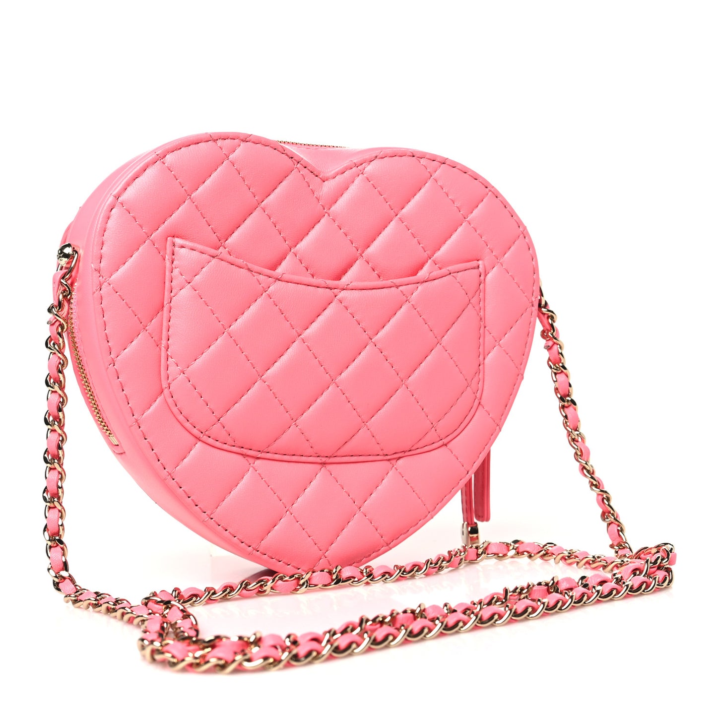 Lambskin Quilted CC In Love Heart Bag Pink