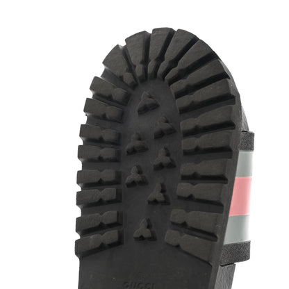 Gucci Rubber Web Mens Lug Sole Slide Sandals 11 Black Green Red 13 of 17