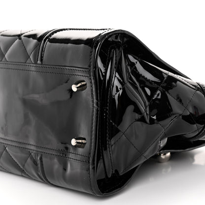 Burberry Patent Quilted Large Manor Tote Black 10 of 14
