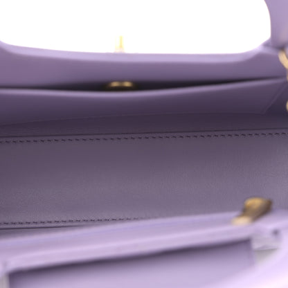 Chanel Shiny Aged Calfskin Quilted Nano Kelly Shopper Lilac 5 of 10