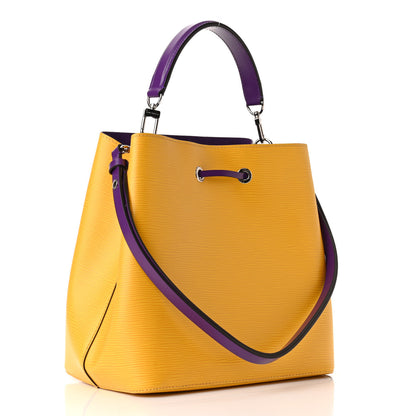 Louis Vuitton Epi NeoNoe MM Citron Violet 3 of 11