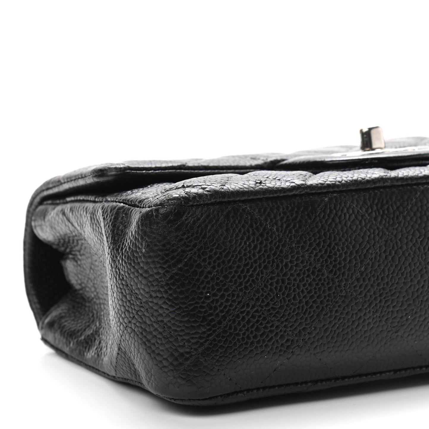 Caviar Quilted Mini Rectangular Flap Black