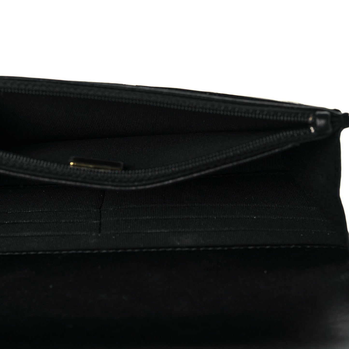 Lambskin Quilted Pearl Wallet On Chain WOC Black