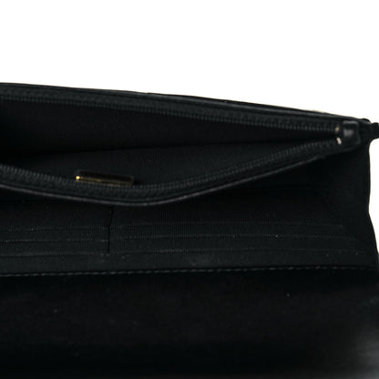 Chanel Lambskin Quilted Pearl Wallet On Chain WOC Black 5 of 15
