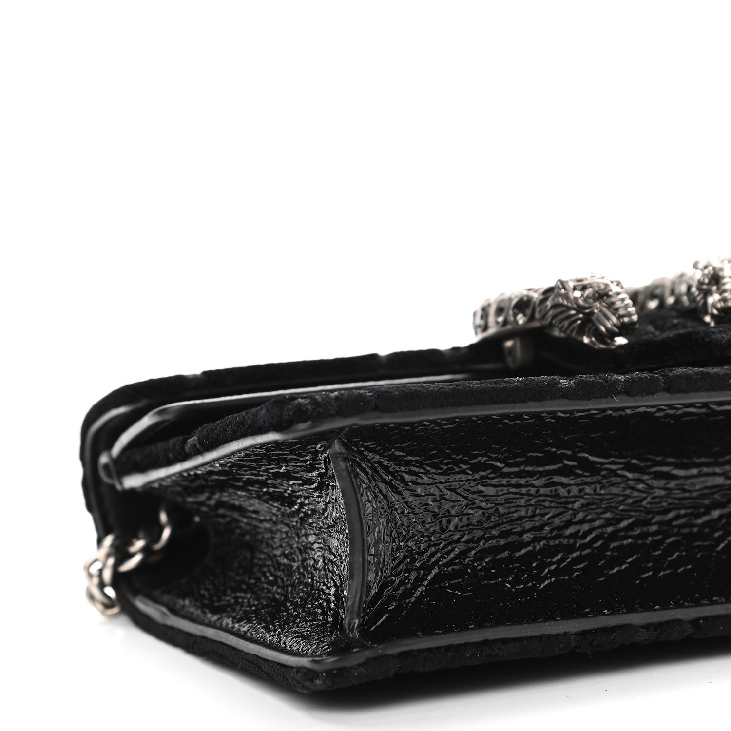 Gucci Velvet GG Monogram Super Mini Dionysus Shoulder Bag Black 7 of 8