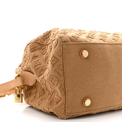 Louis Vuitton Denim Monogram Stone Speedy Bandouliere 35 Caramel 9 of 11
