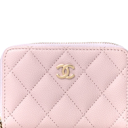 Chanel Caviar Quilted Zip Coin Purse Light Pink 8 of 11