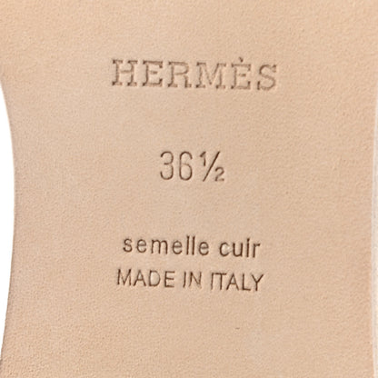 Hermes Calfskin Santorini Sandals 36.5 White 6 of 6