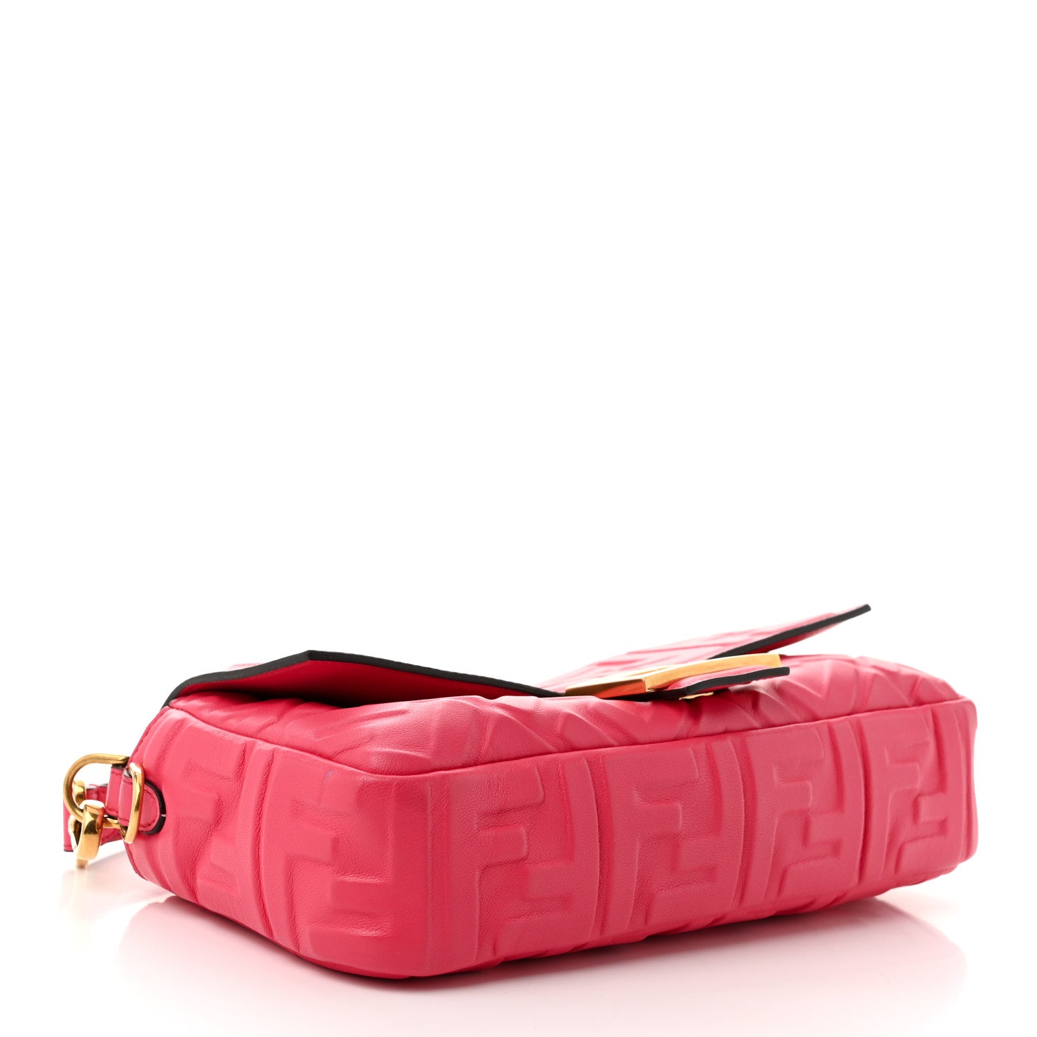 Fendi Nappa FF 1974 Embossed Baguette Lampone 4 of 12