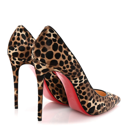 Christian Louboutin Pony Madagascar Kid Kate 100 Pumps 41 Brown Black 5 of 9