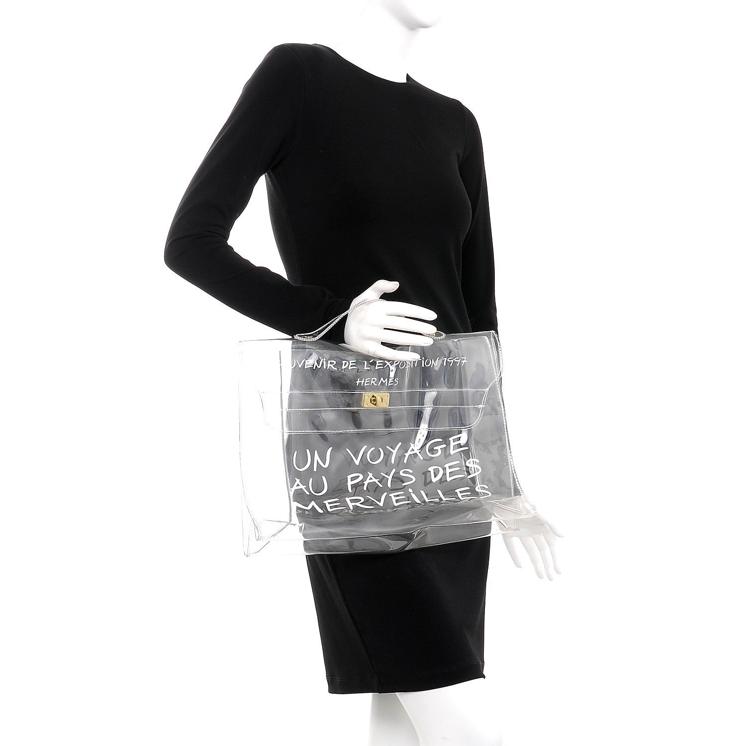 Hermes Vinyl Souvenir De L'Exposition Kelly Transparent 2 of 11