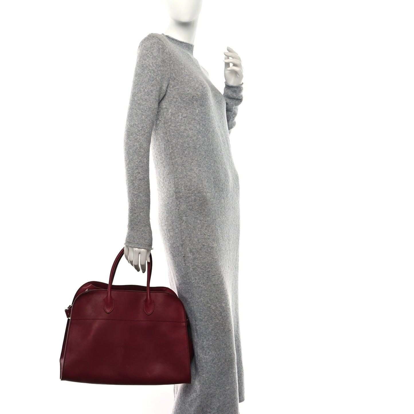 Polished Saddle Calfskin Soft Margaux 15 Amaranto