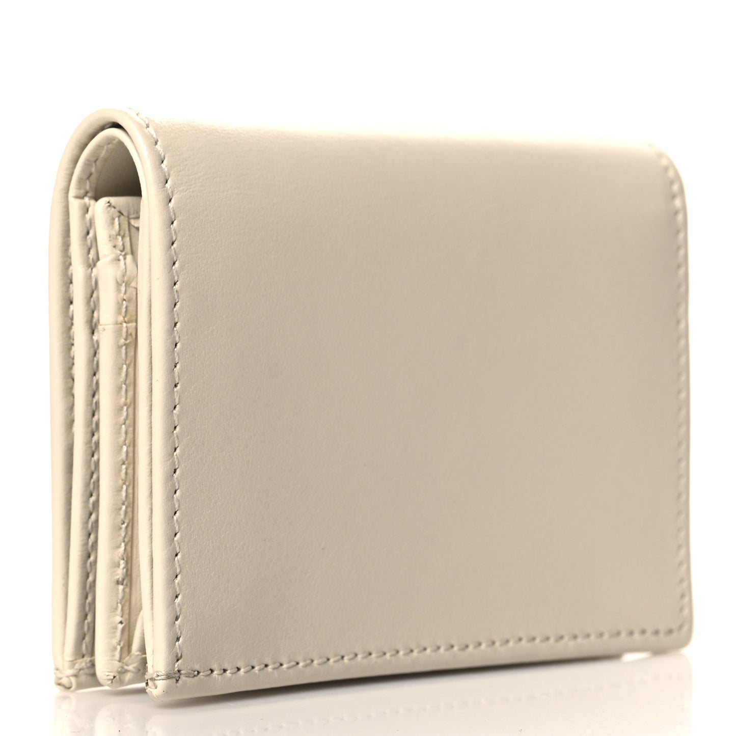 Boarded Plutone Calfskin Horsebit 1955 Card Case Wallet Mystic White